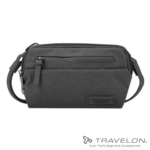 【Travelon】METRO手持肩背兩用包1L.肩背包.斜背包.防盜包.腰包.臀包/防盜保護網/TL-43416 灰✿30E010